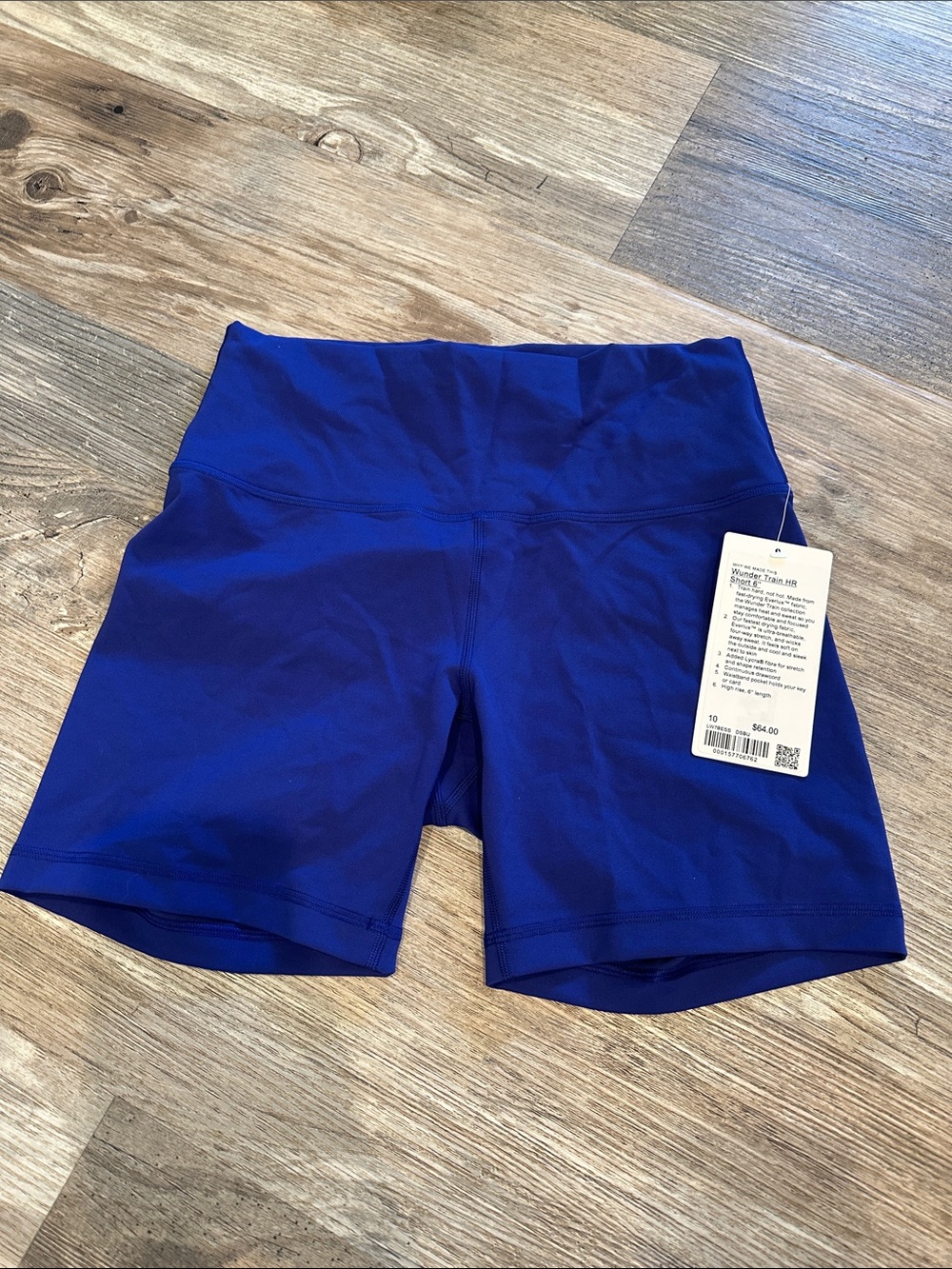 NEW with tags! Lululemon Wunder Train HR Short 6" Deep Sea Blue / Size 10